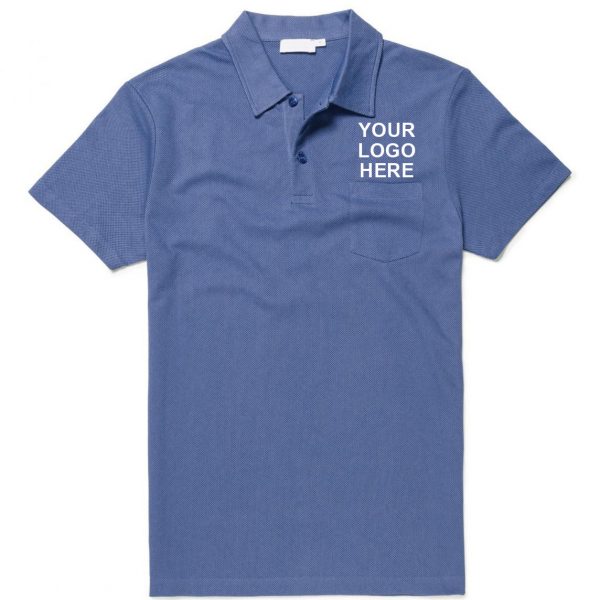 Blue t-shirt with custom logo