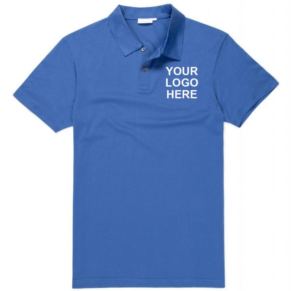 Custom made blue polo t-shirt