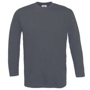 Grey Round Neck R-Shirt Long Sleeve