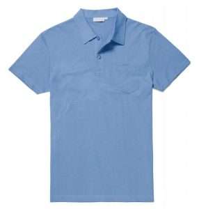 Sky Blue Polo Collar T Shirt